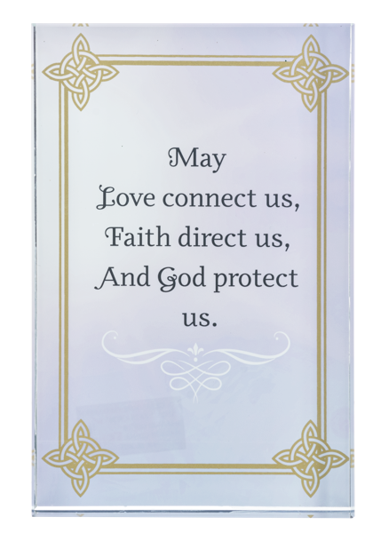 Celtic Blessings Heavy glass plaque