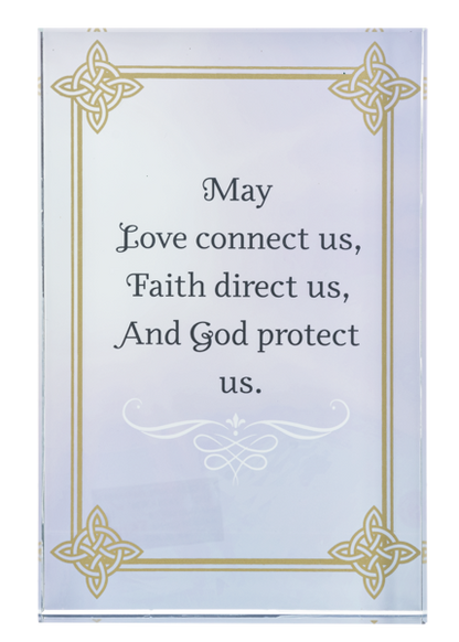 Celtic Blessings Heavy glass plaque