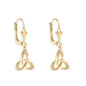 10K Trinity Knot Earrings with 3 diamonds S34238