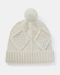 Doogea Childrens Handknitted Aran Ski Hat -natural S168