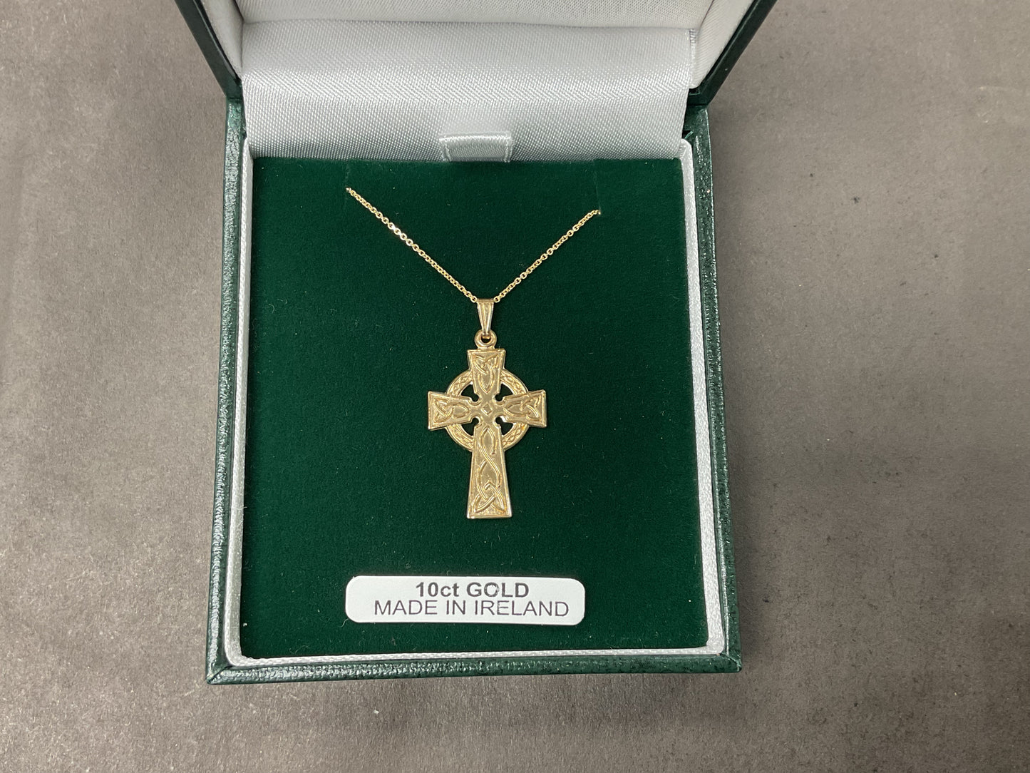 10K Single Sided Celtic Cross by Fado- Small C101, Medium C102 & Large C103