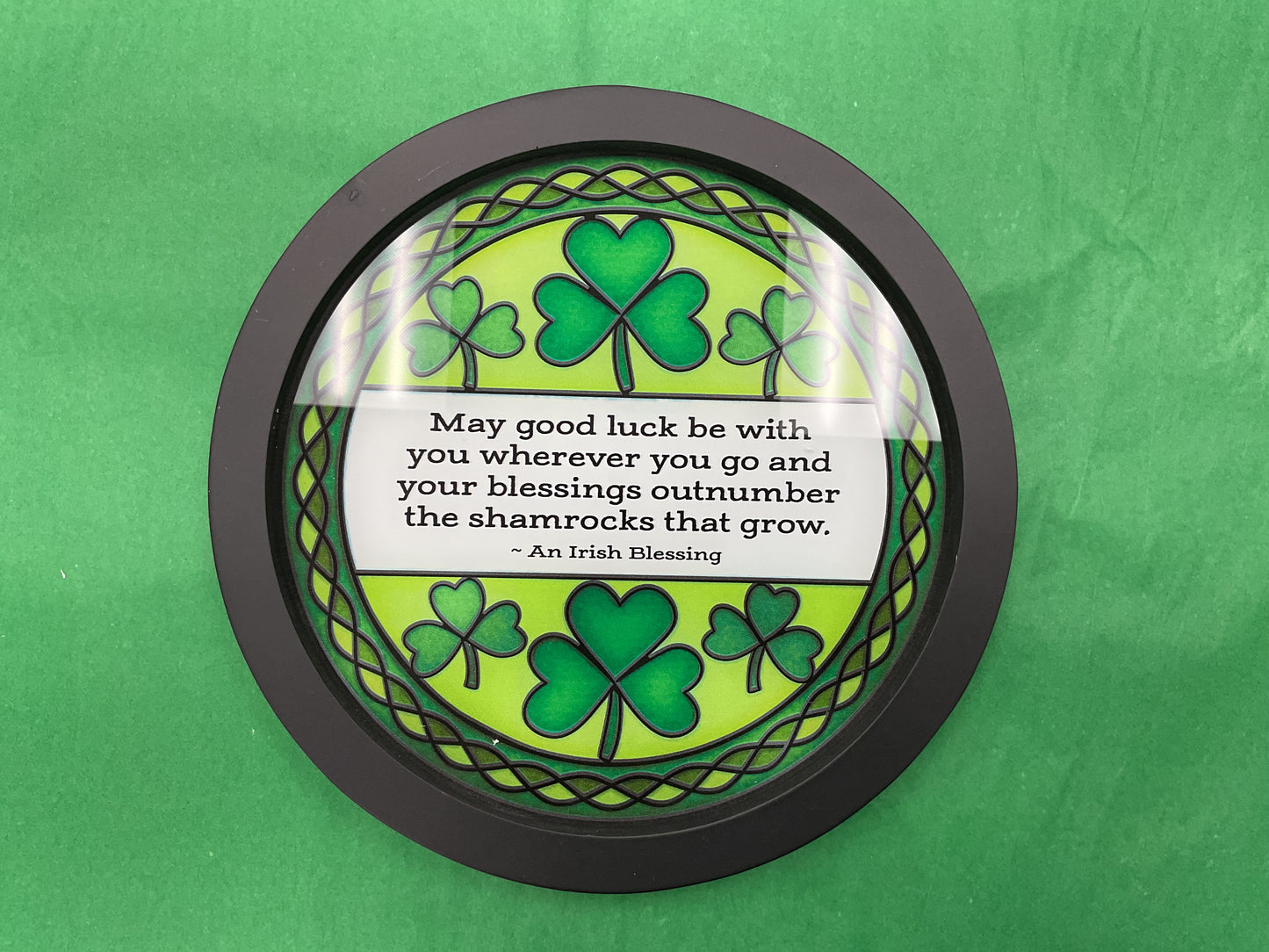 Irish Blessing Faux Stained Glass