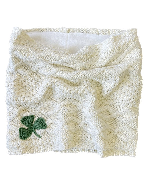 Kids Aran with Fleece Snood Shamrock PF7469