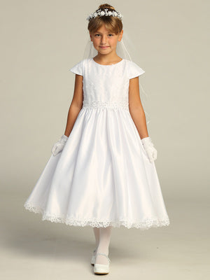 Communion Dress - Tulle w/ Sequin & Satin SP221