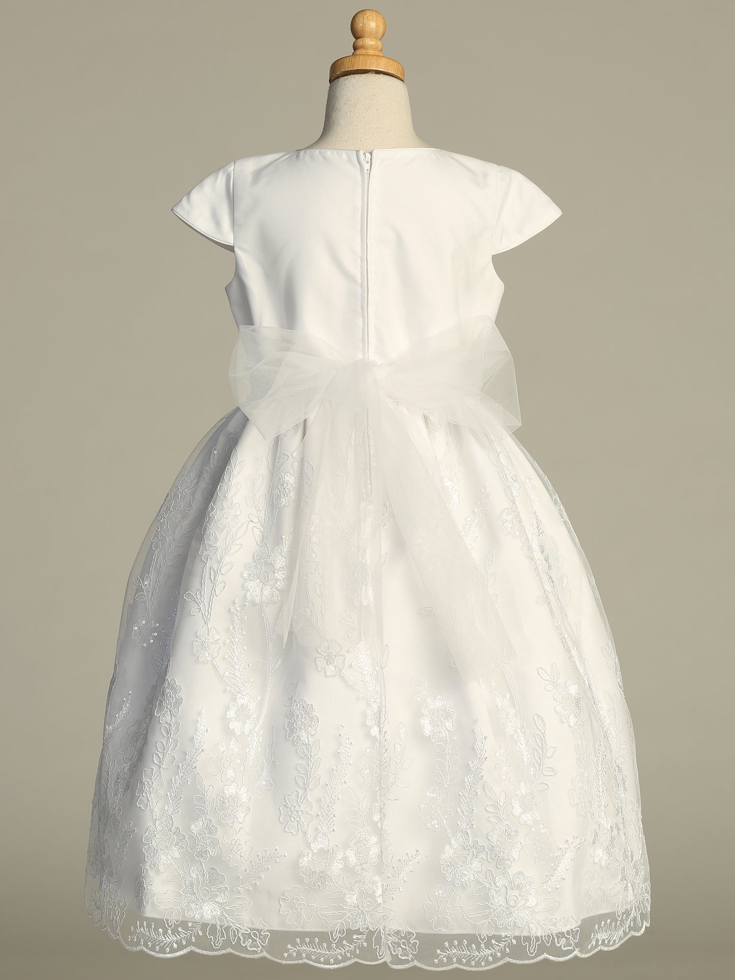 Communion Dress w/ Soft Tulle and Corded embroidered tulle SP222