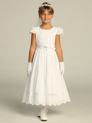 Communion Dress Cotton Eyelet SP220