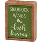 Shamrock wishes mini plaque