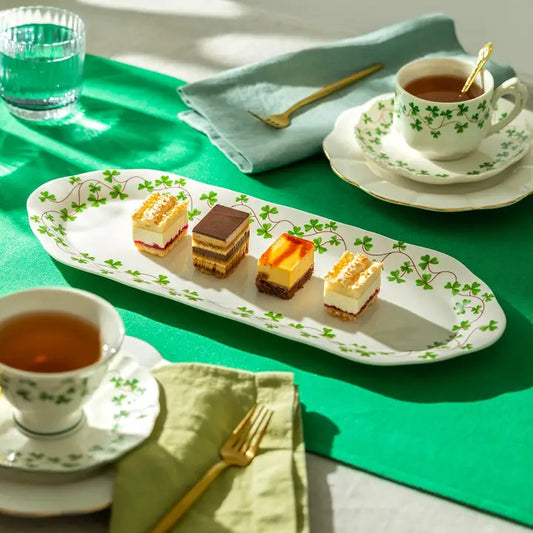 Shamrock 15.75" Fine Porcelain Oval Serving Tray