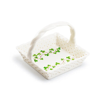 Shamrock 5" Fine Porcelain Tea Bag Basket