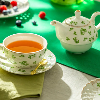 Shamrock Fine Porcelain Tea For One Set