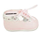 Pink Girl Shoe Bank with Jewels and Ribbon Laces