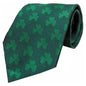 Irish Green Tone On Tone Shamrock Necktie