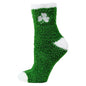 Green fuzzy adult socks
