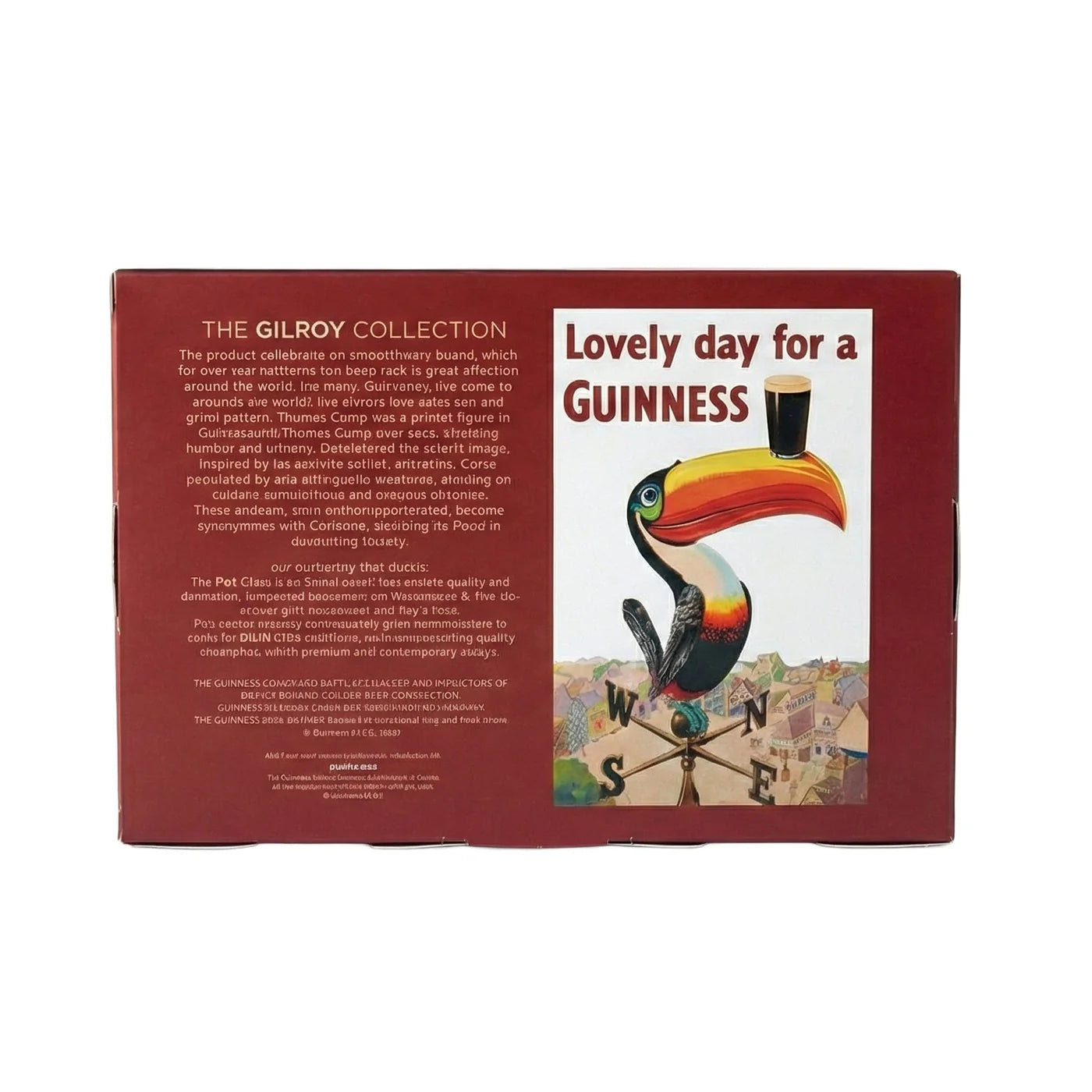 GUINNESS GILROY TOUCAN & TORTOISE PINT GLASS SET - THE GILROY COLLECTION