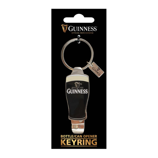 GUINNESS PINT SHAPE BOTTLE AND CAN OPENER KEYRING