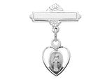 Sterling Silver Miraculous Medal Baby Pin 433L
