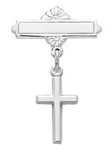 Sterling silver Cross Pin for baby SS2