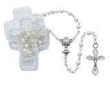 First communion rosary in cross box