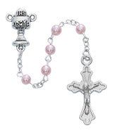 First communion rosary in cross box