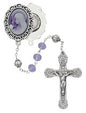 R882F VIOLET CAMEO LOURDES ROSARY