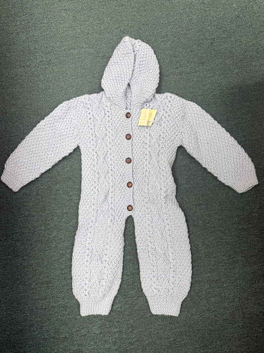 Baby Bunting Hand Knit Blue