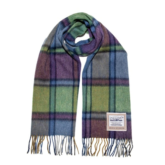 Moss Check Classic Brushed Wool Scarf - Heritage