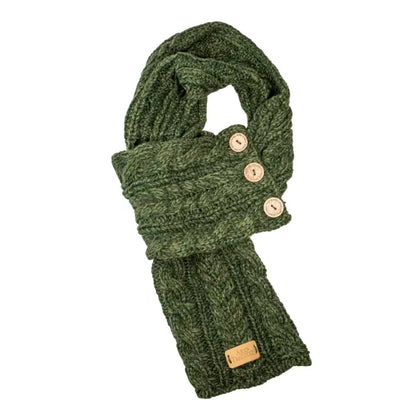Aran Cable Button Scarf
