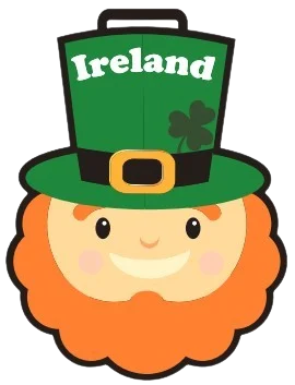 Irish Leprechaun Head PU Luggae Tag