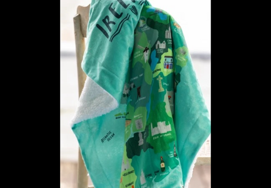 Painted Ireland Mink Fleece Lined Blanket | Samuel Lamont