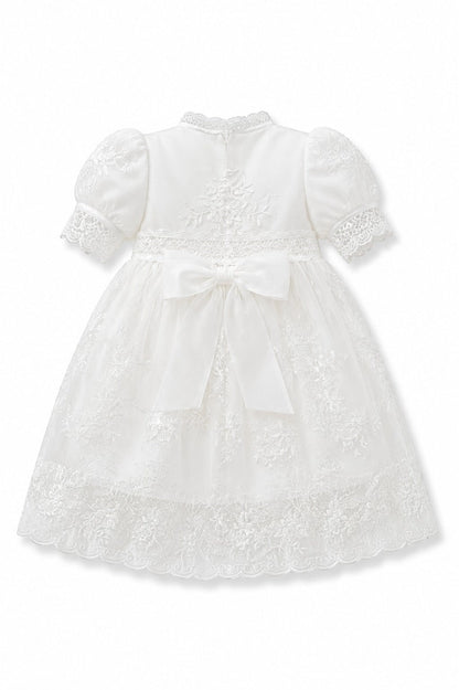 Christening Gown with Matching Bonnet #20284 Antique White