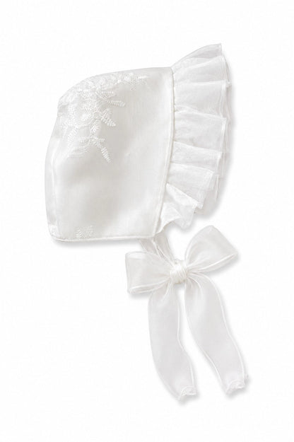 Christening Gown with Matching Bonnet #20284 Antique White