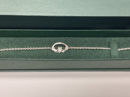 Facet Sterling Silver Single Claddagh Bracelet BMA59