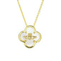 14kt Gold Vermeil Clover Claddagh MOP Necklace

SKU:
GV109