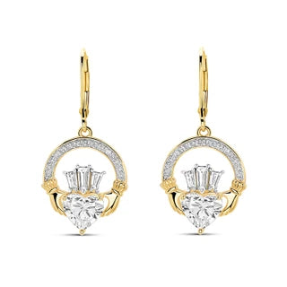 14kt Gold Lab Diamond Claddagh Drop Earrings

SKU:
14E775