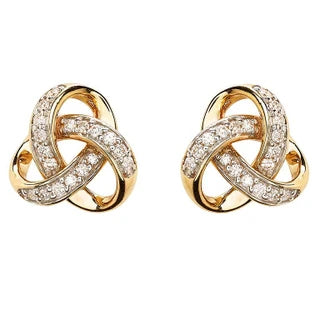 14kt Gold Lab Grown Diamond Celtic Knot Love Stud Earrings

SKU:
14E711