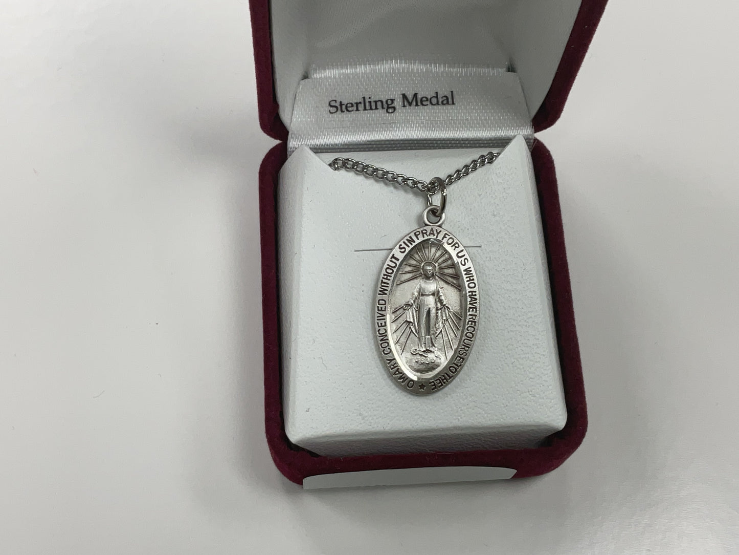 Sterling Oval Miraculous Medal L311