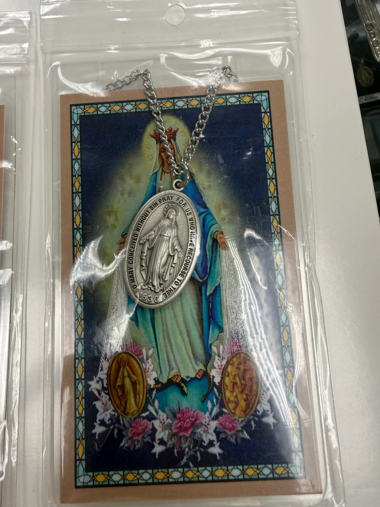 Miraculous Medal with Prayer Card