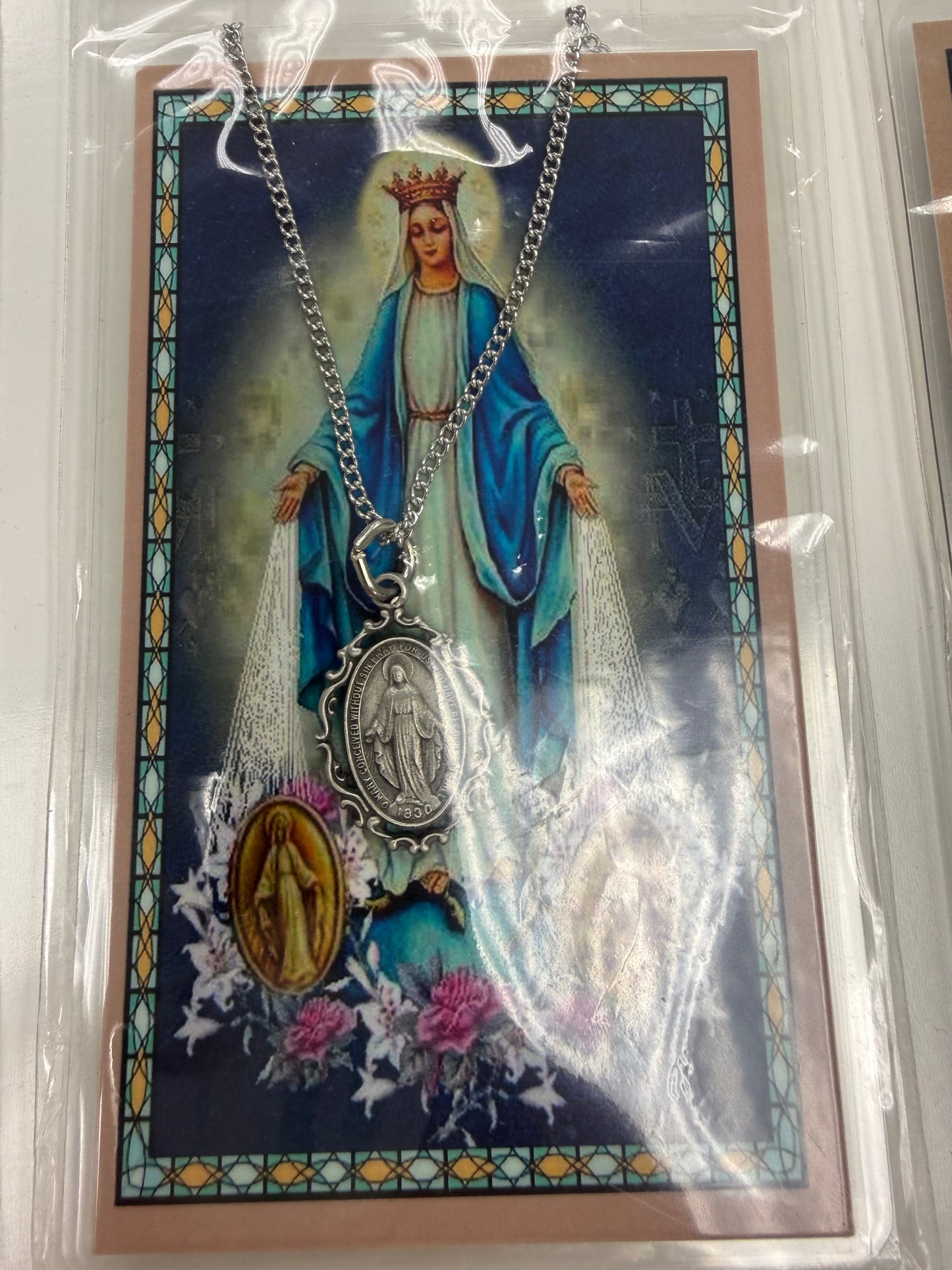 Miraculous Medal with Prayer Card