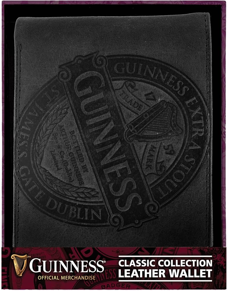 Guinness black leather wallet