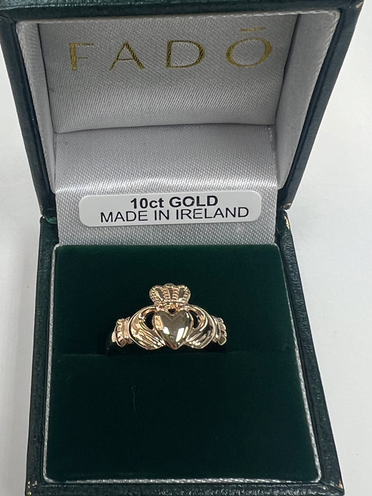 10K Ladies Claddagh Ring R102 Fado