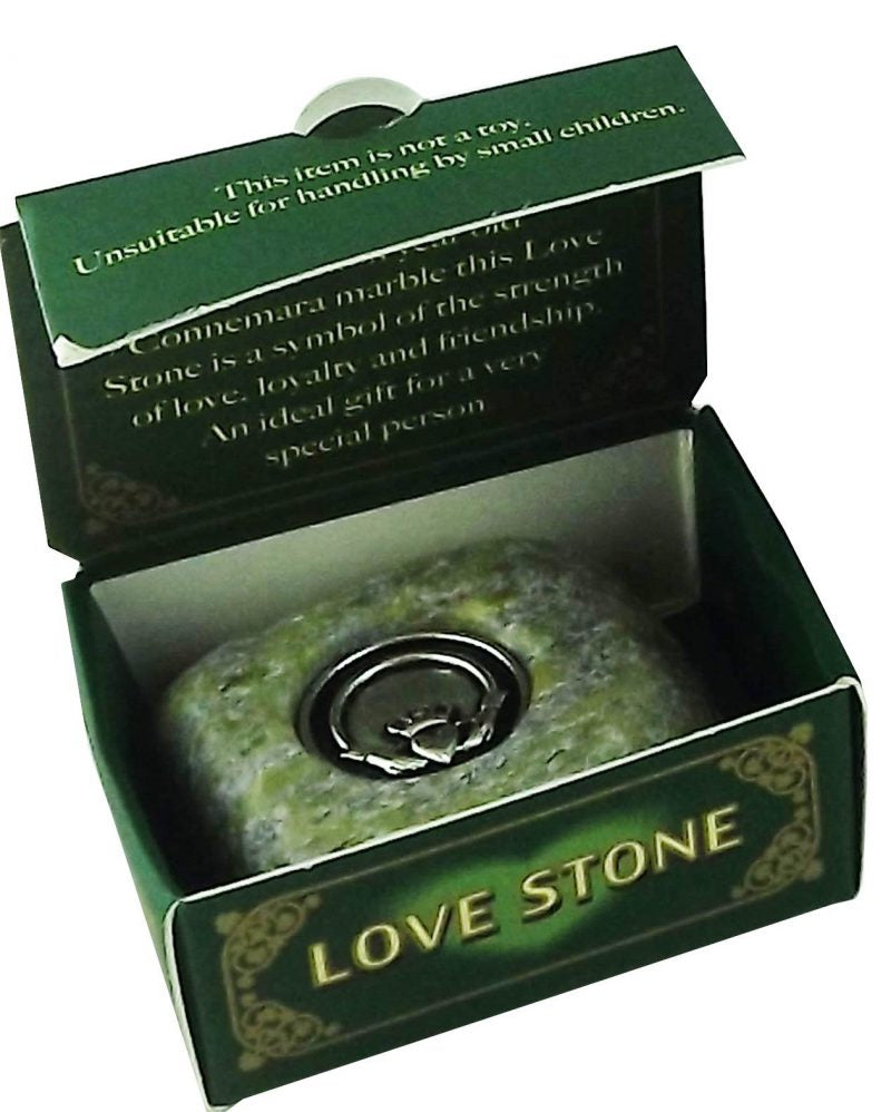 LOVE STONE WITH DISC CLADDAGH ICON