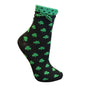 Adult black socks with shamrock T9312
