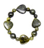 CONNEMARA MARBLE LOVEHEART STLYE STRETCH BRACELET