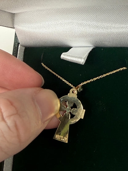 14K Celtic Cross single sided medium C101 Fado
