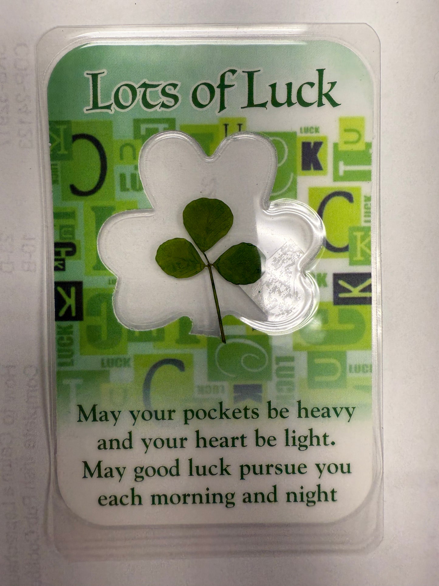 Lots of luck wallet card
