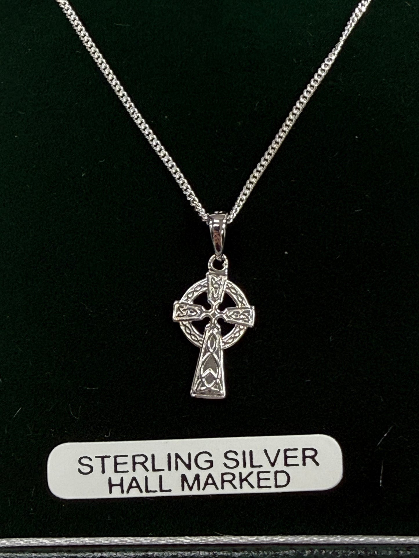 Sterling Silver Single Sided Celtic Cross by Fado C100