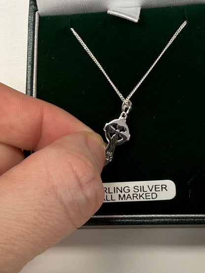 Sterling Silver Single Sided Celtic Cross by Fado C100