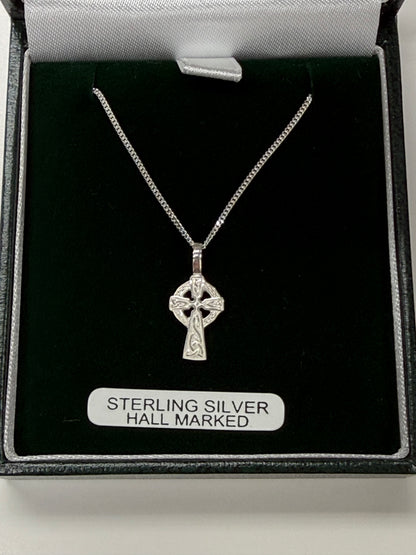 Sterling Silver Baby Celtic Cross Double sided C200 by Fado