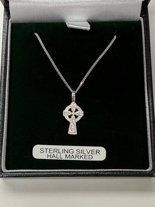 Sterling Silver Baby Celtic Cross Double sided C200 by Fado