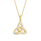 14K GOLD FLUSH SET DIAMOND TRINITY KNOT NECKLACE
Code: S46969